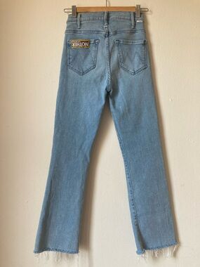 Mother The Hustler Ankle Fray Jeans in Cutting Glass Sz 25